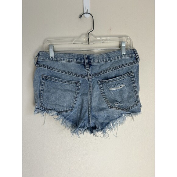 We The Free People Loving Good Vibrations Cutoff Denim Shorts Size 28 Jean Denim - Picture 4 of 7